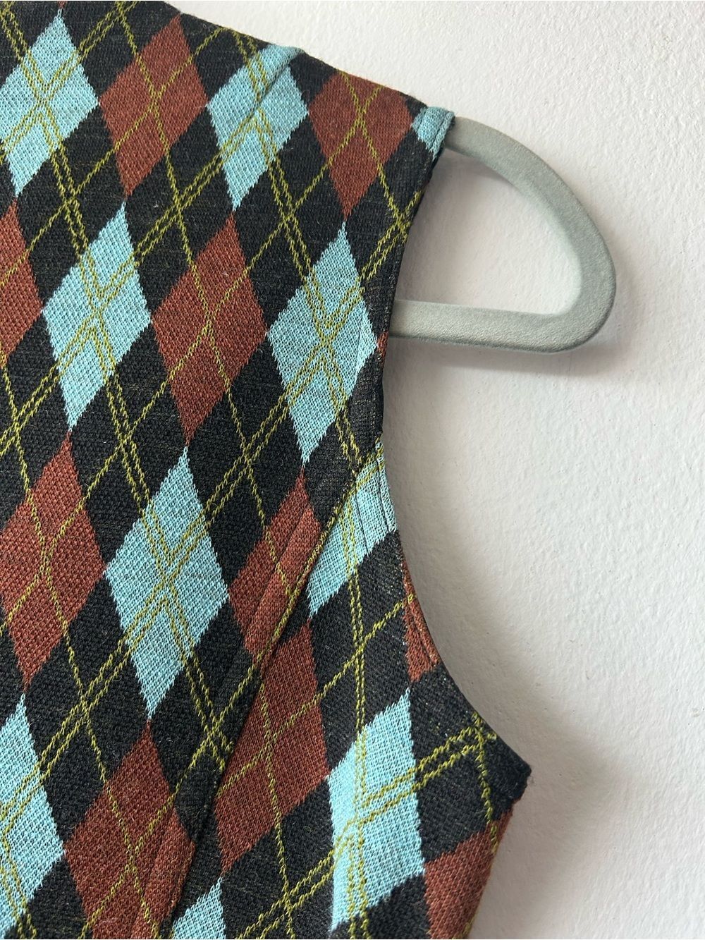 SMYTHE Argyle Wool Double-breasted Preppy Gilet Vest - Picture 7 of 11